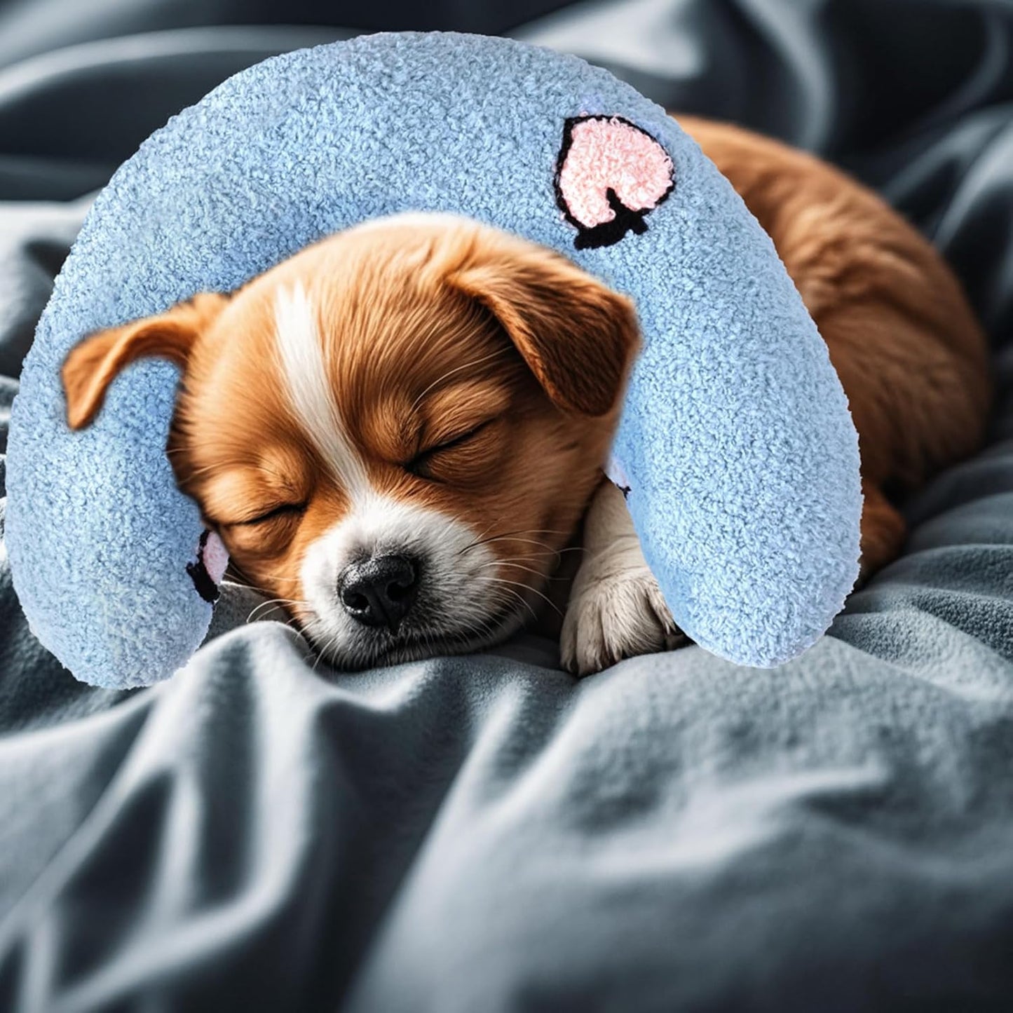 Blue Heart Pet Pillow Cushion – Soft, Cozy & Cute