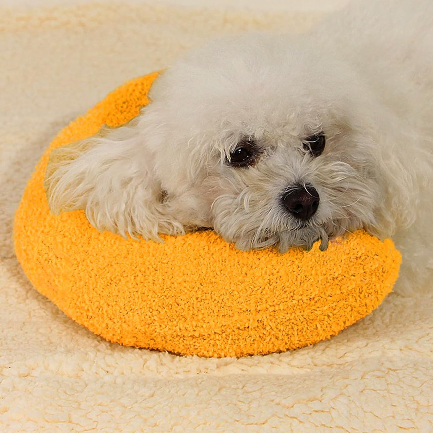 Yellow Clover Pet Pillow Cushion – Bright, Lucky & Cozy