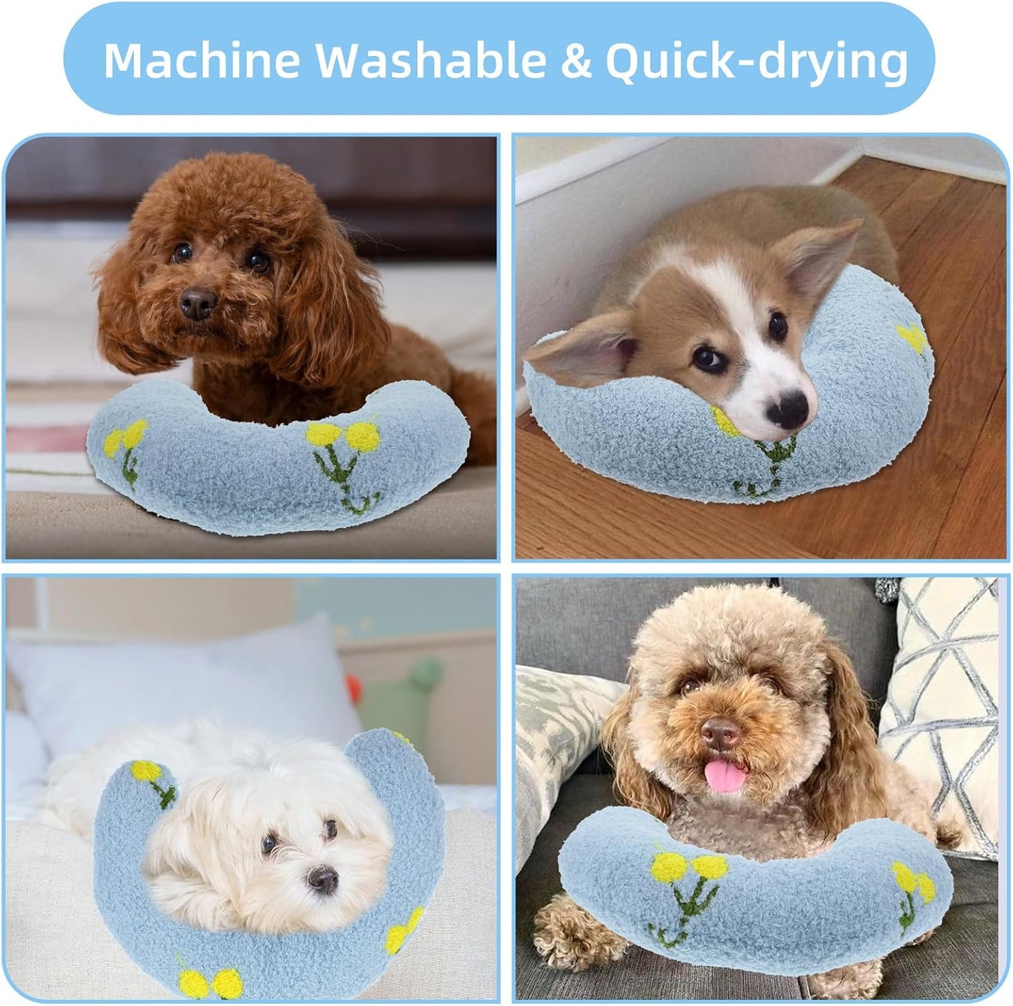 Light Blue Lemon Pet Pillow Cushion – Fresh, Soft & Adorable