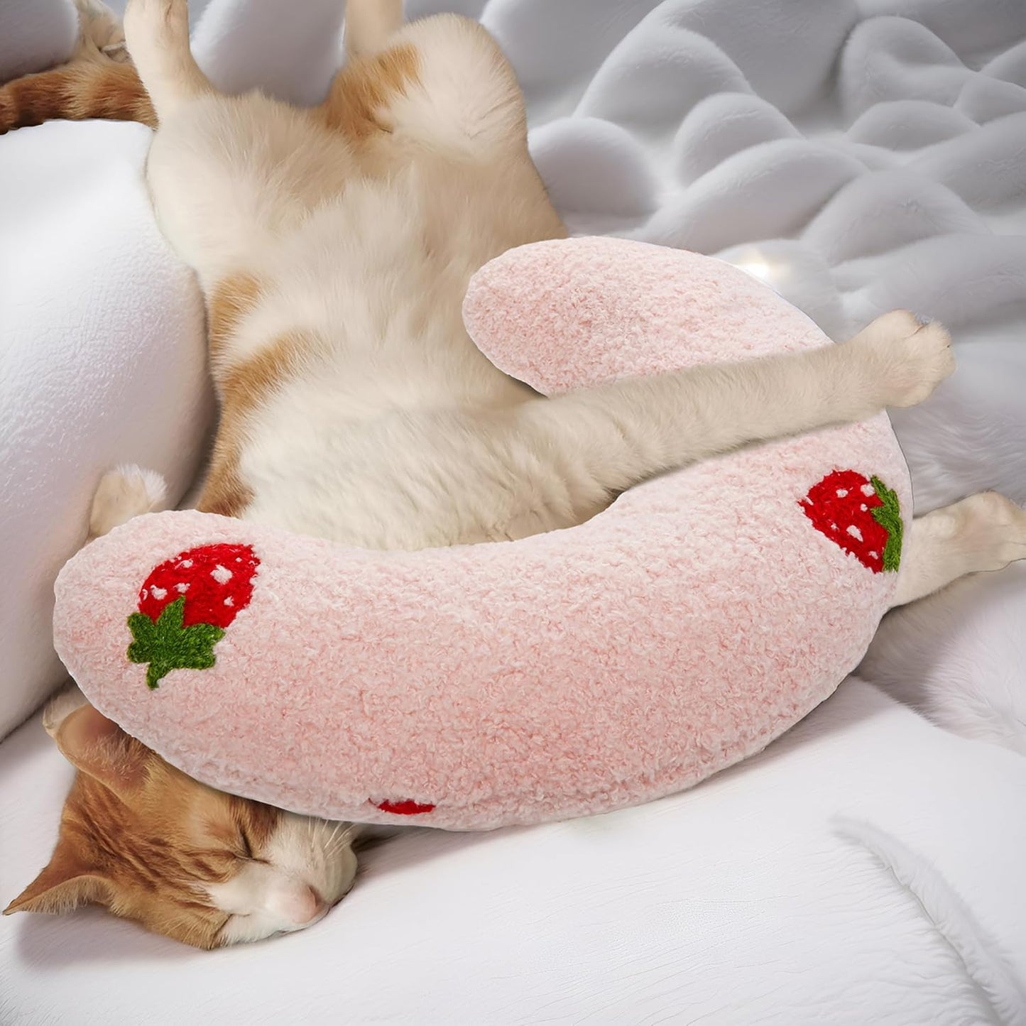 Strawberry Pet Pillow Cushion – Cute & Cozy Companion