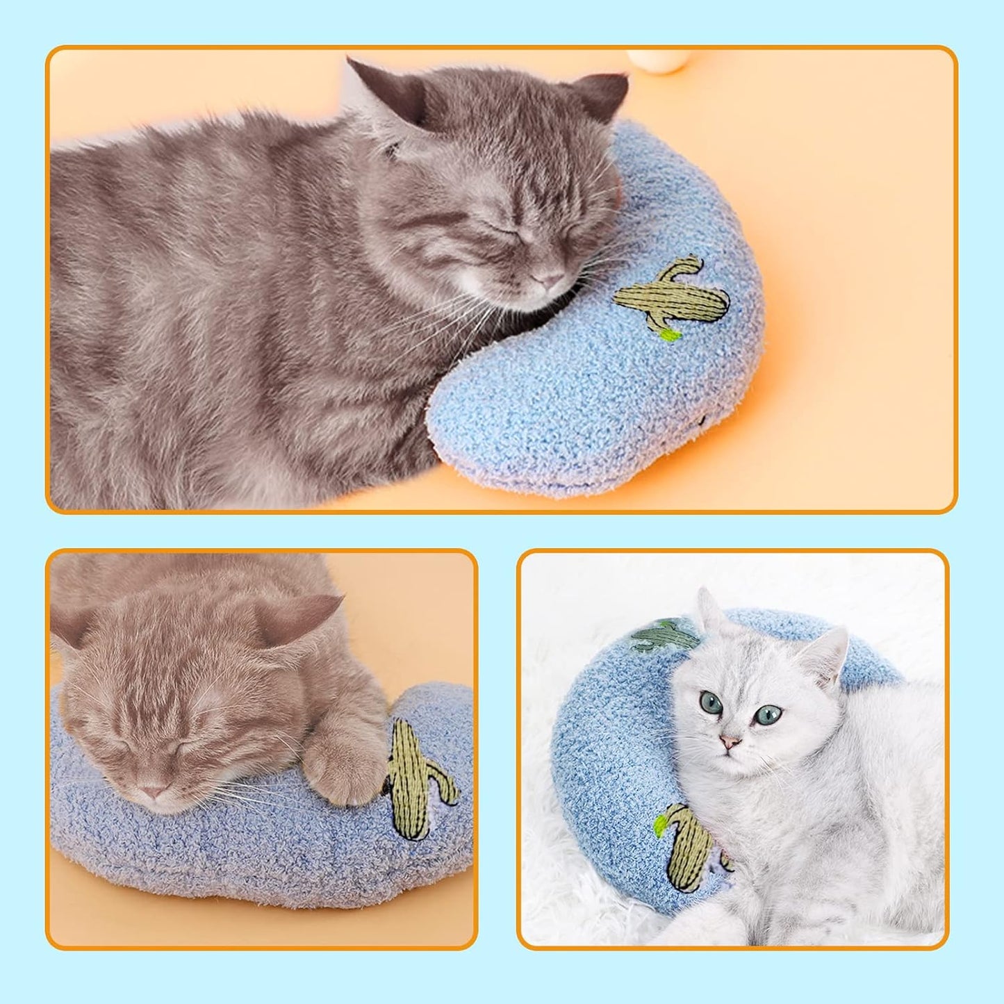 Blue Cactus Pet Pillow Cushion – Fresh, Soft & Versatile